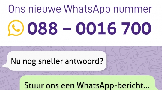 Nieuw WhatsApp nummer Welzorg