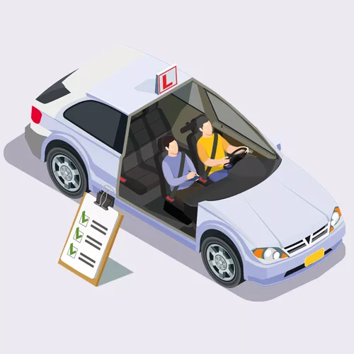 Proefles aangepast rijbewijs
